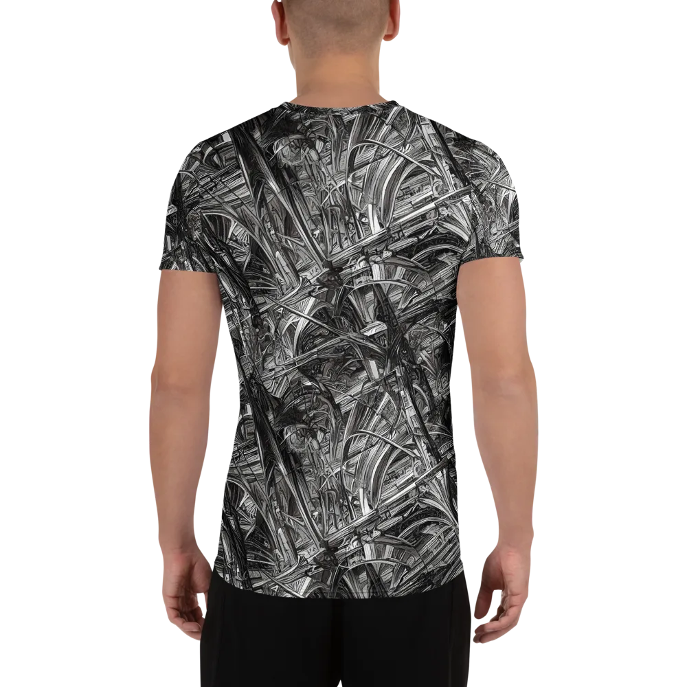 Gothic Whirlwind on Men's Athletic T-Shirt — Back