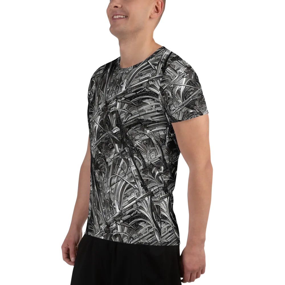 Gothic Whirlwind on Men's Athletic T-Shirt — Left