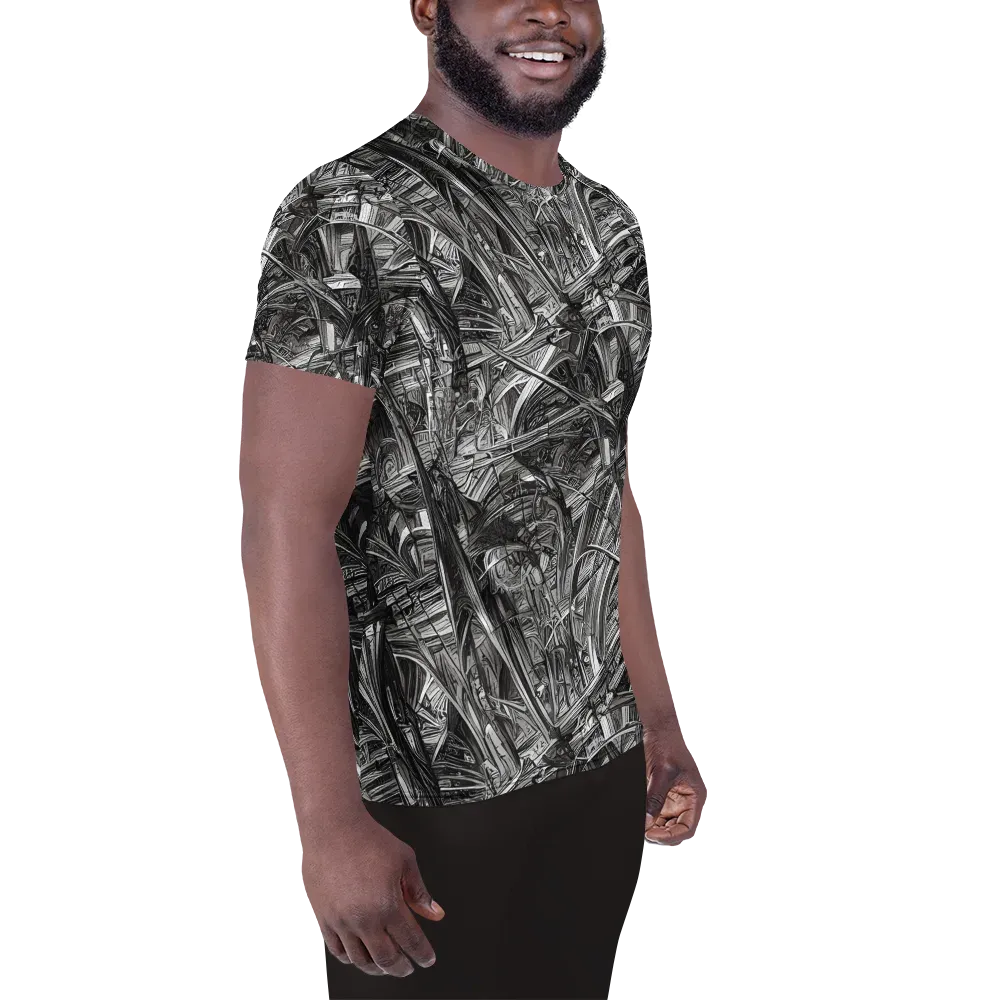 Gothic Whirlwind on Men's Athletic T-Shirt — Right