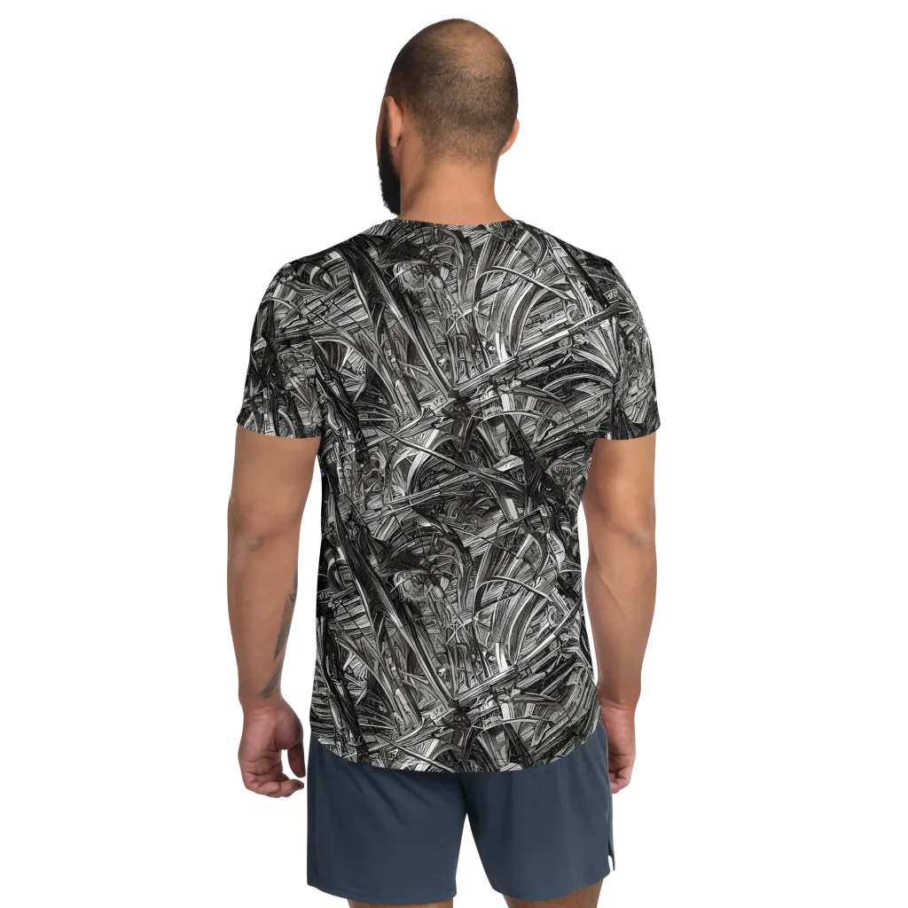 Gothic Whirlwind on Men's Athletic T-Shirt — Back