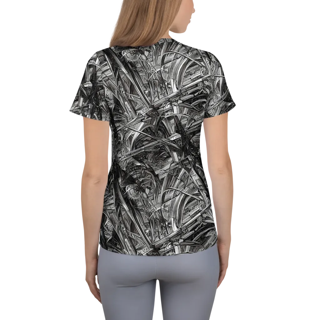 Gothic Whirlwind on Women's Athletic T-Shirt — Back