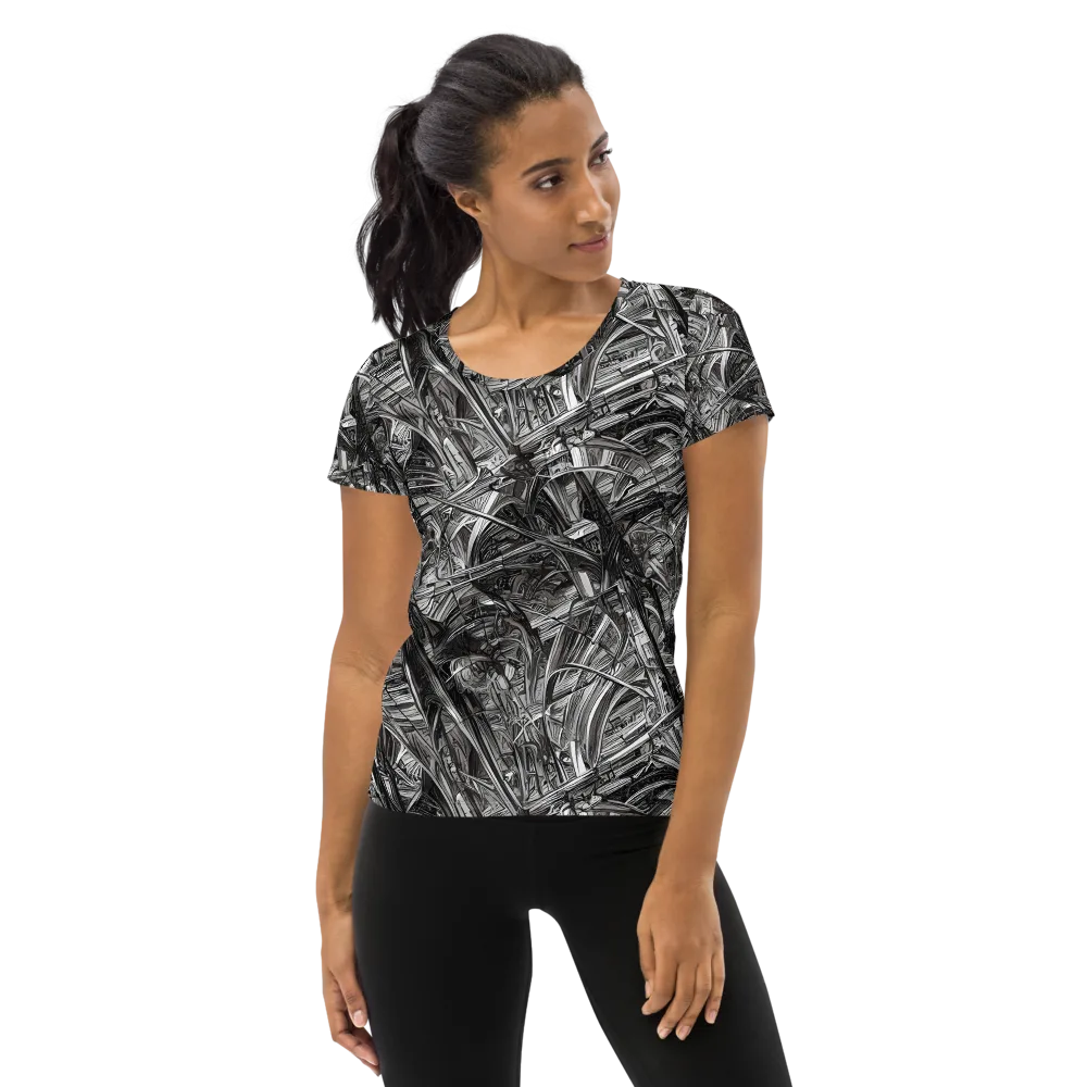 Gothic Whirlwind on Women's Athletic T-Shirt — Front