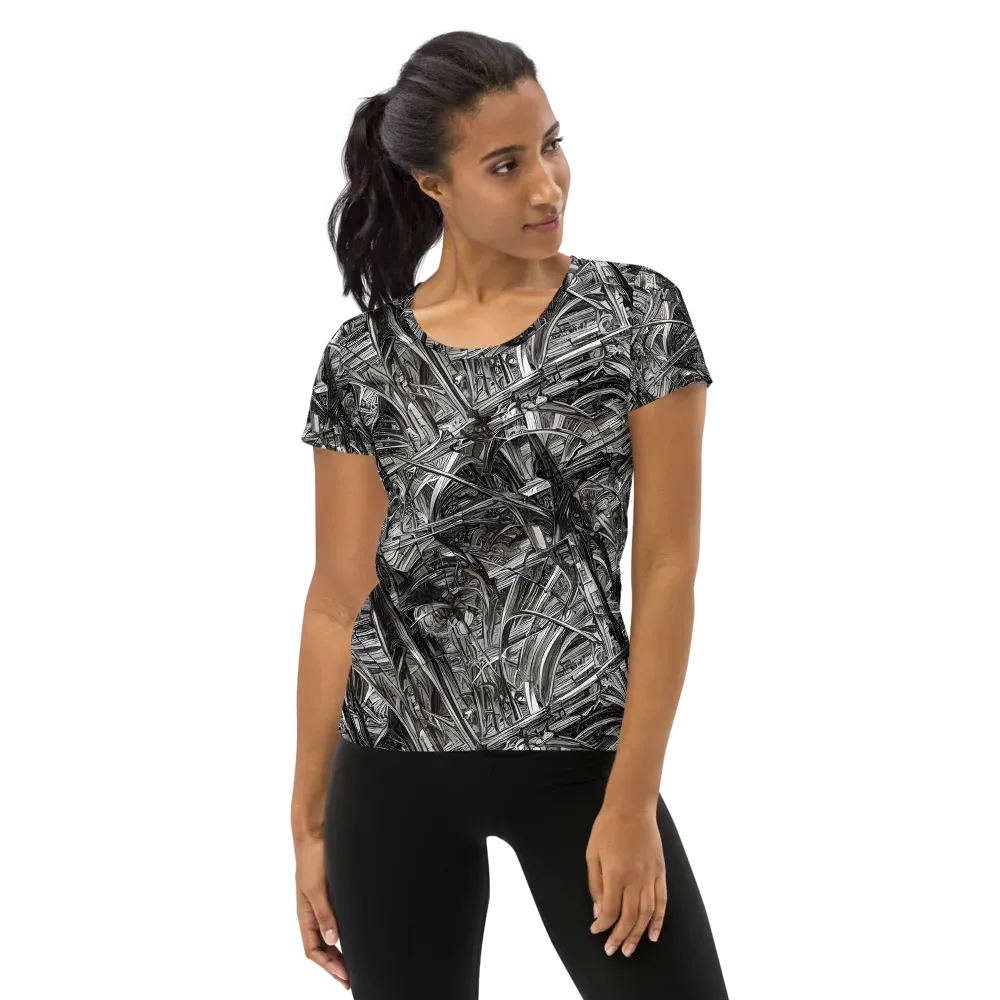 Gothic Whirlwind on Women's Athletic T-Shirt — Front
