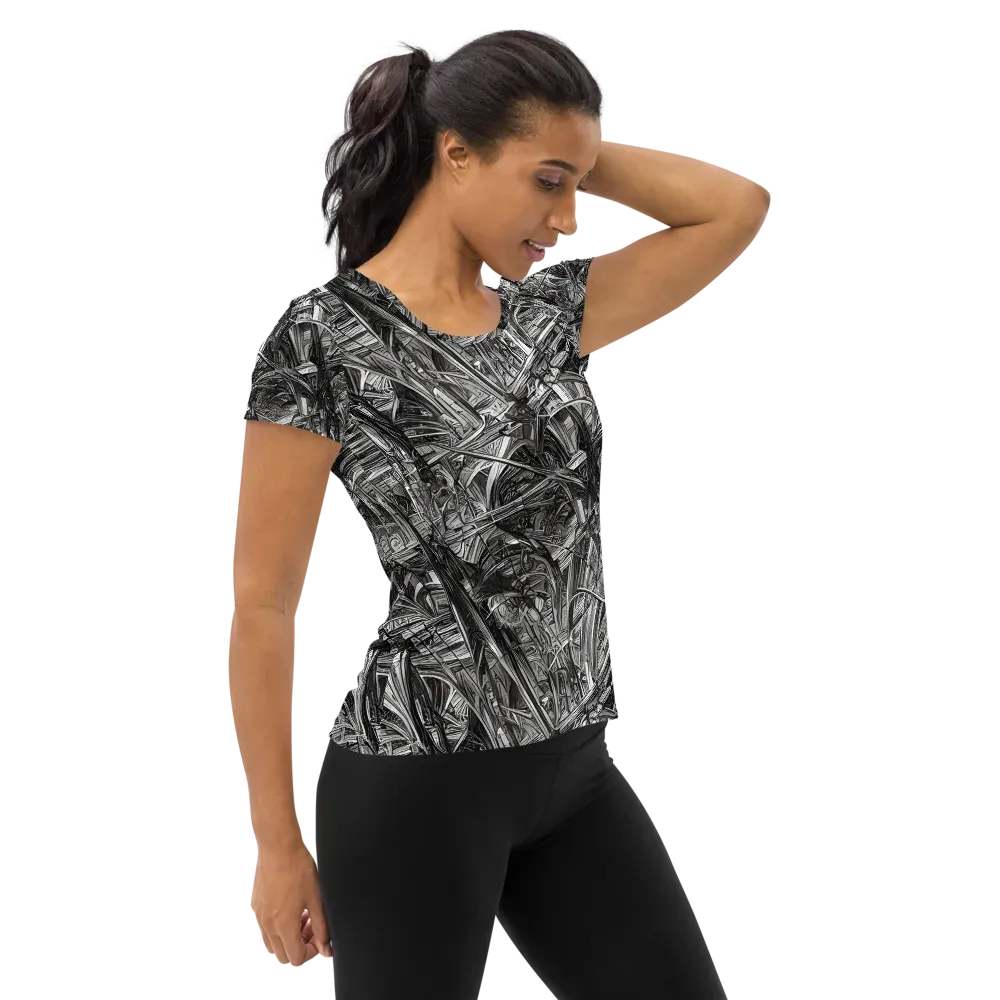 Gothic Whirlwind on Women's Athletic T-Shirt — Right