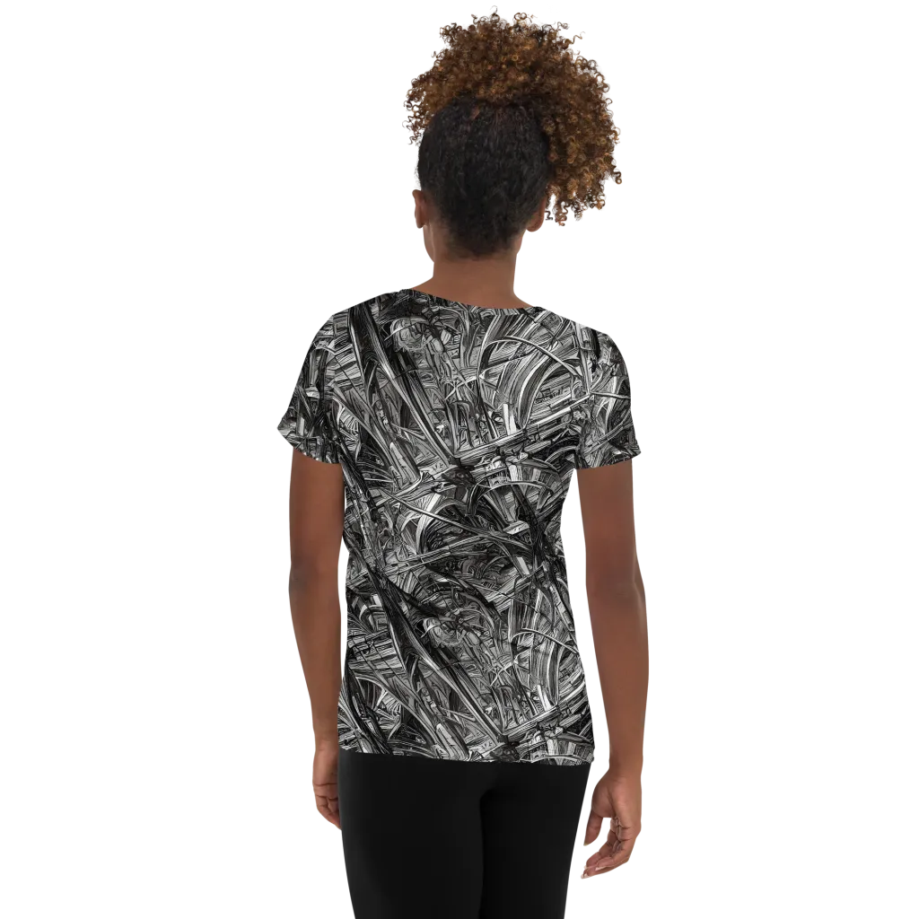 Gothic Whirlwind on Women's Athletic T-Shirt — Back