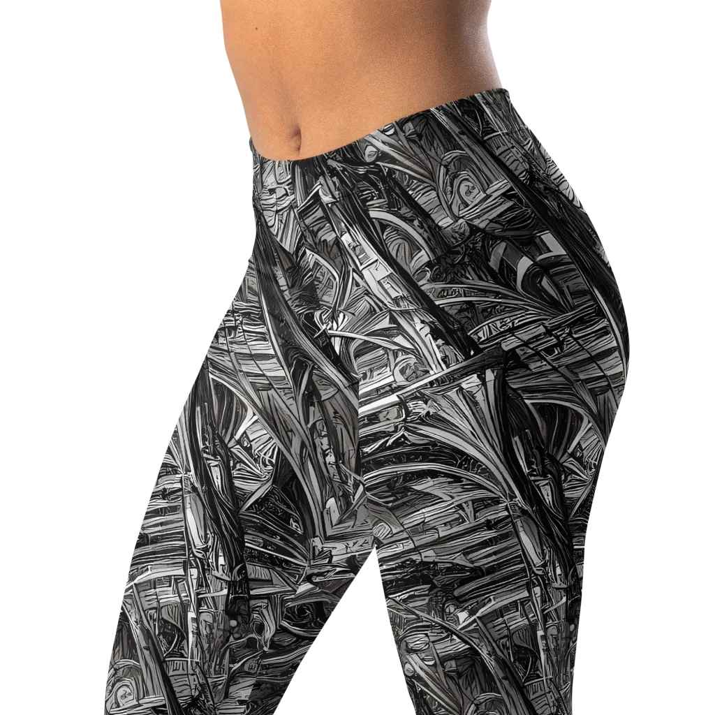 Gothic Whirlwind on Leggings — Left Front