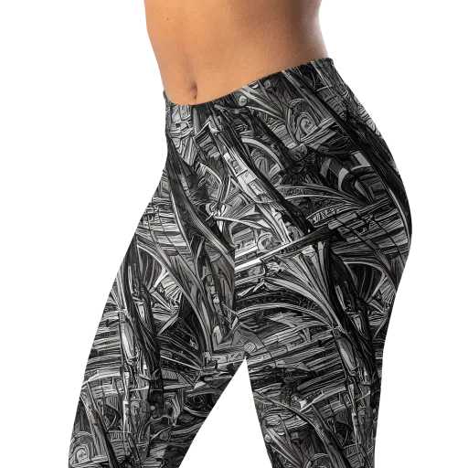 Gothic Whirlwind on a Leggings