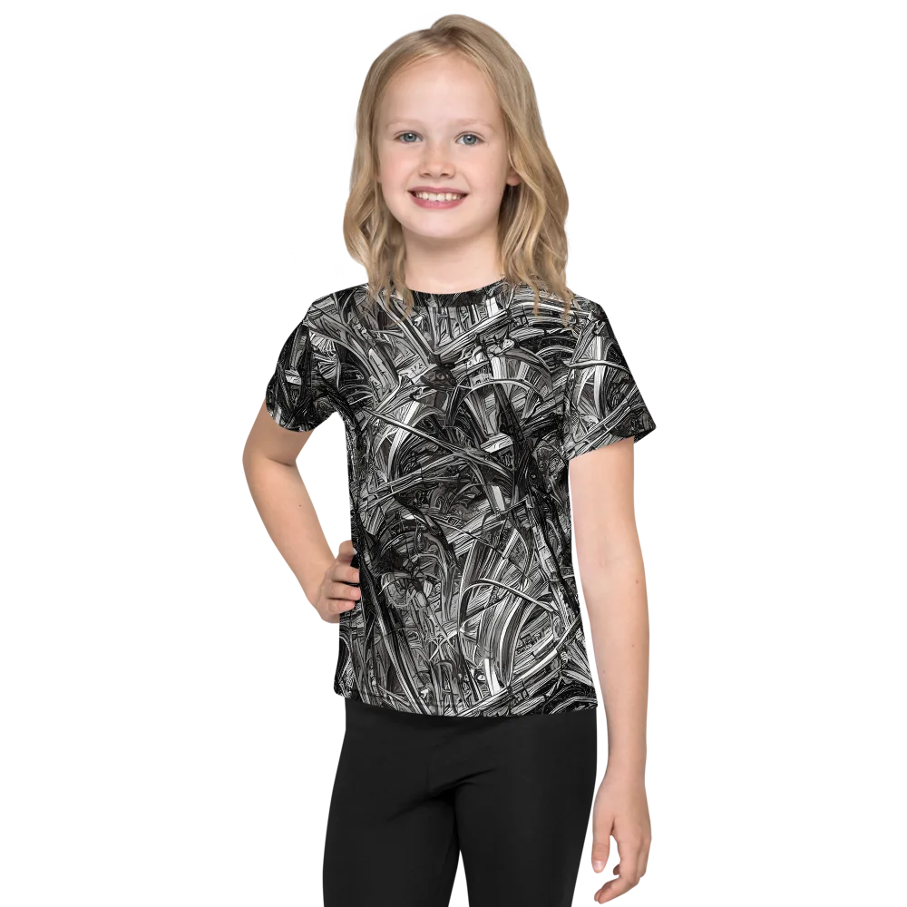 Gothic Whirlwind on Kids Crew Neck T-Shirt — Front