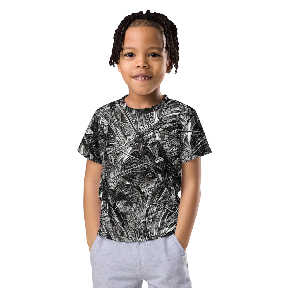 Gothic Whirlwind on Kids Crew Neck T-Shirt — Front