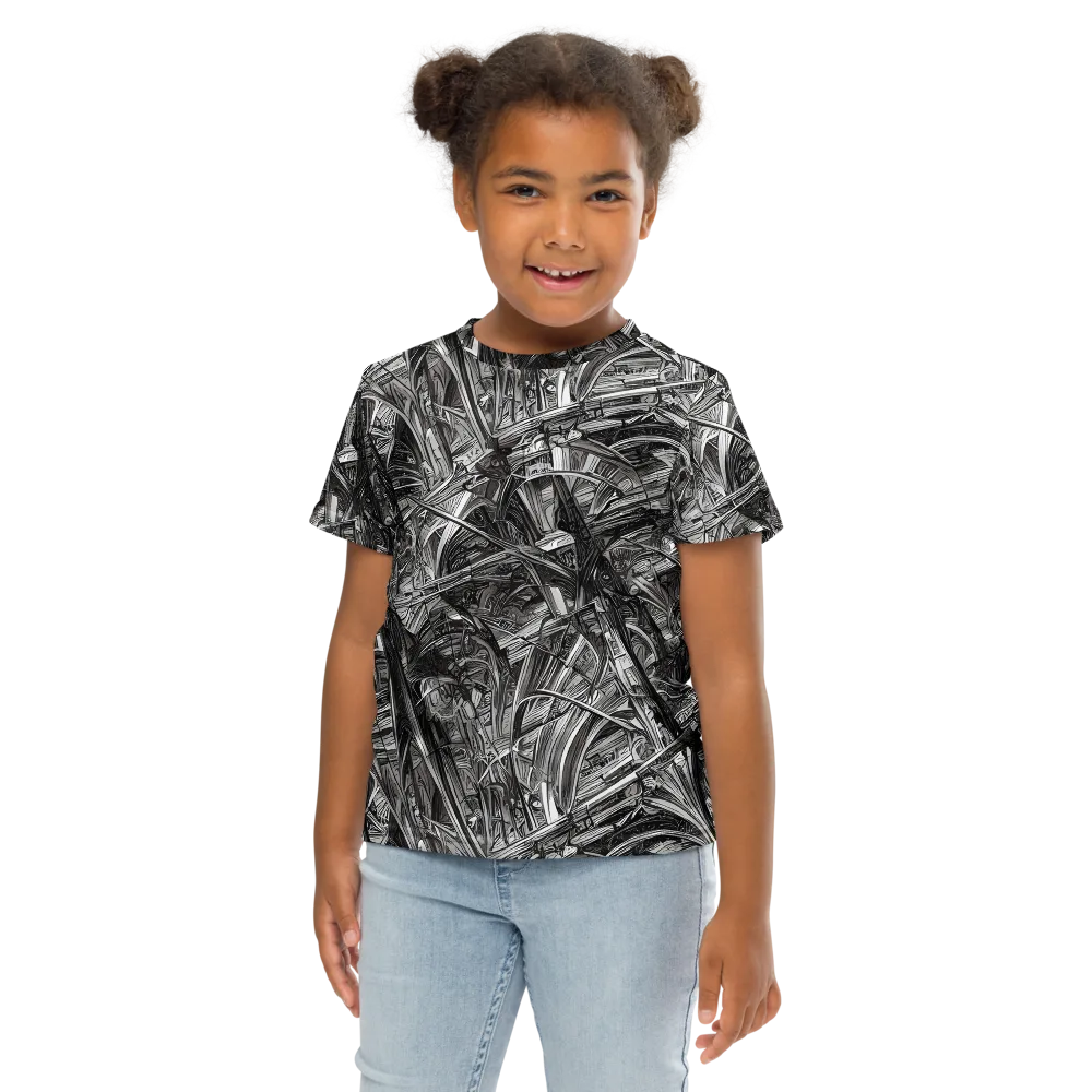 Gothic Whirlwind on Kids Crew Neck T-Shirt — Front