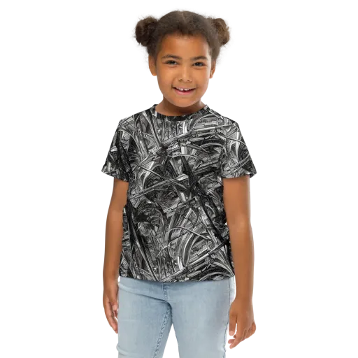 Gothic Whirlwind on a Kids Crew Neck T-Shirt