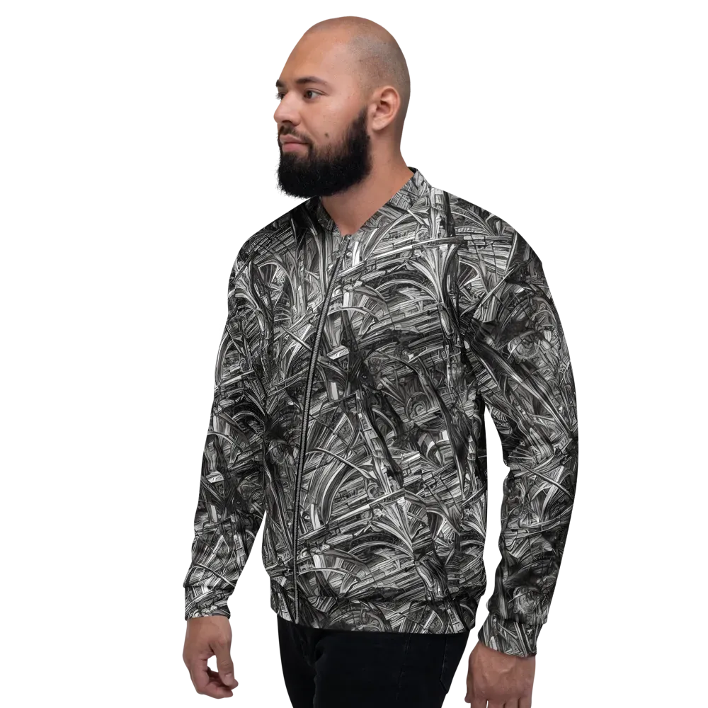 Gothic Whirlwind on Bomber Jacket — Left