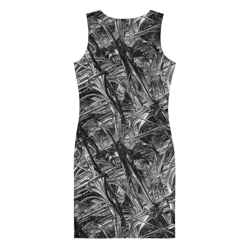 Gothic Whirlwind on Bodycon Dress — Back