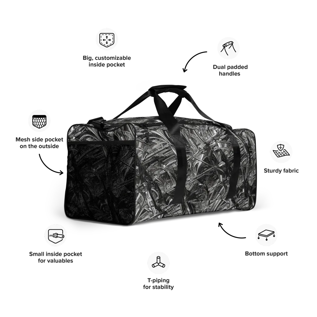Gothic Whirlwind on Duffle Bag — Right Front