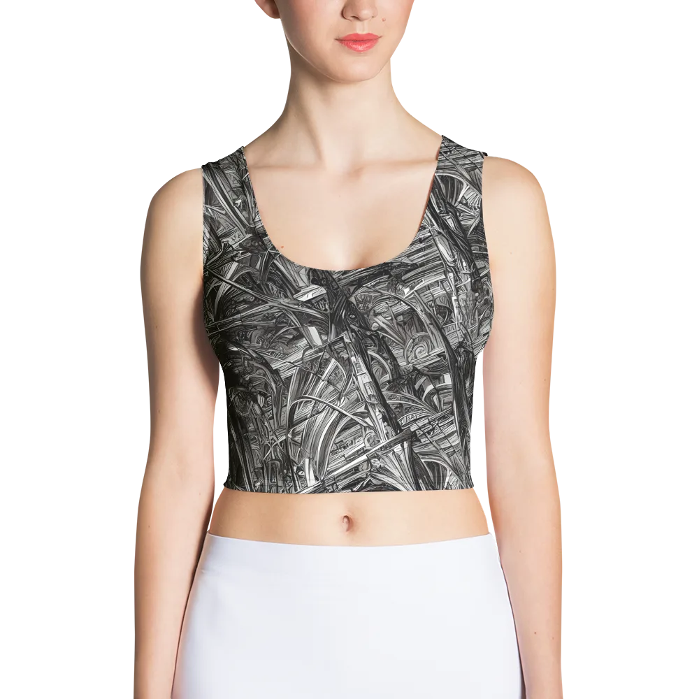Gothic Whirlwind on Crop Top — Front