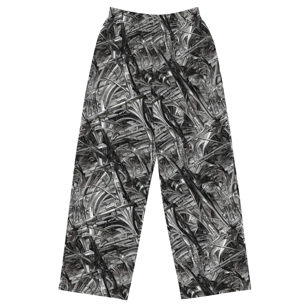 Gothic Whirlwind on Wide-Leg Pants — Front
