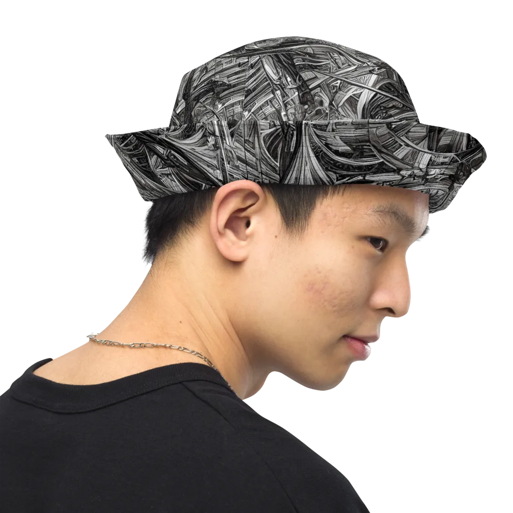 Gothic Whirlwind on Reversible Bucket Hat — Right Outside