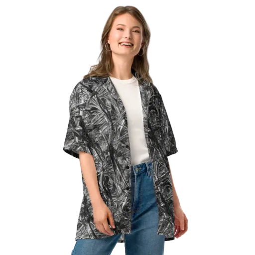 Gothic Whirlwind on a Button Shirt
