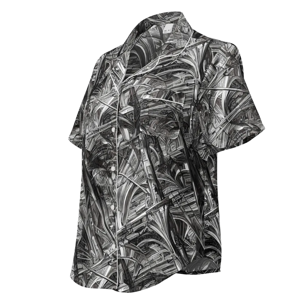 Gothic Whirlwind on Women's Short Sleeve Pajama Top — Left Front