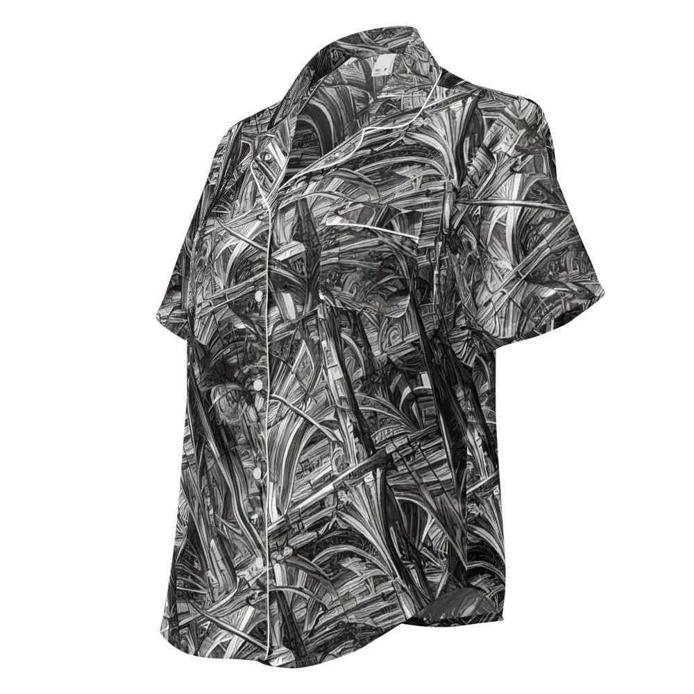 Gothic Whirlwind on Women's Short Sleeve Pajama Top — Left Front