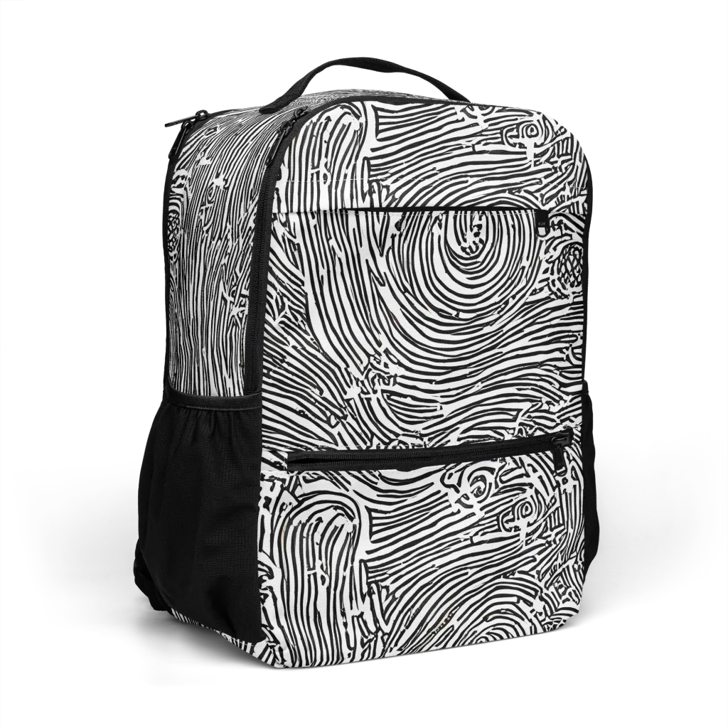 Whirlpool Echoes on Utility Backpack — Right Front