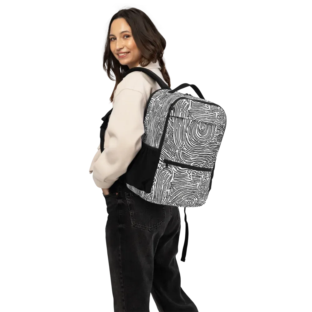 Whirlpool Echoes on Utility Backpack — Back