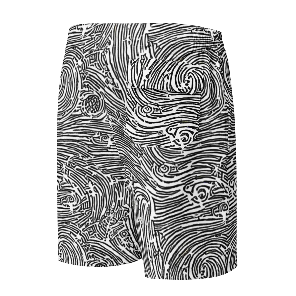 Whirlpool Echoes on Men's Board Shorts — Back