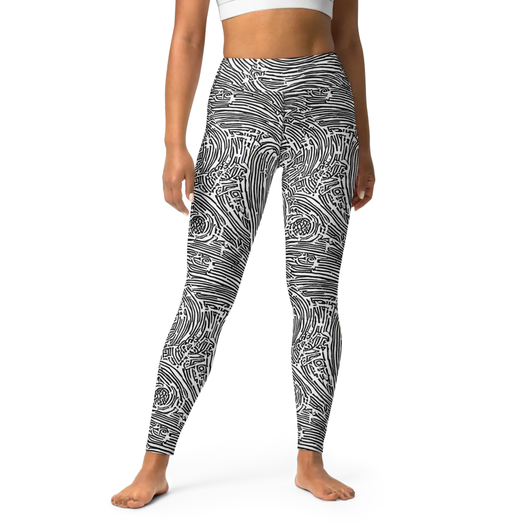 Whirlpool Echoes on Yoga Leggings — Front