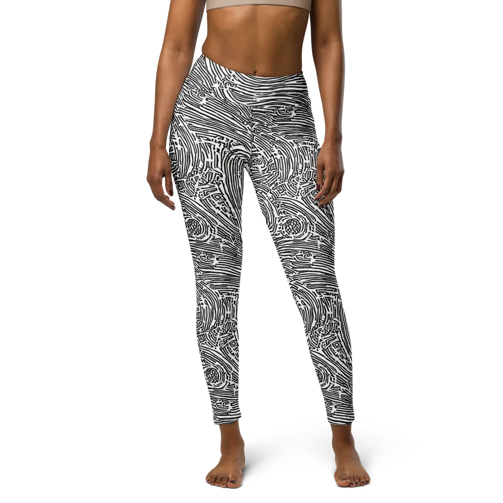 Whirlpool Echoes on Yoga Leggings — Front