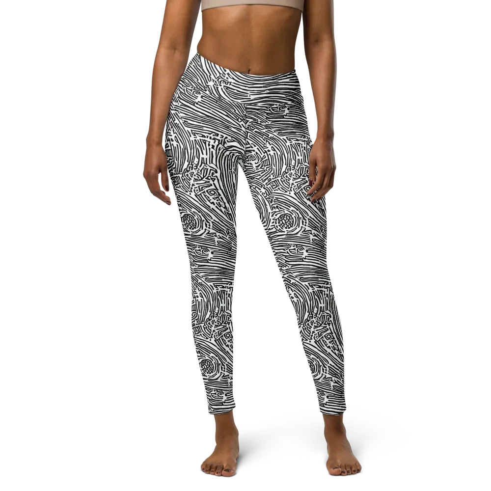 Whirlpool Echoes on Yoga Leggings — Front