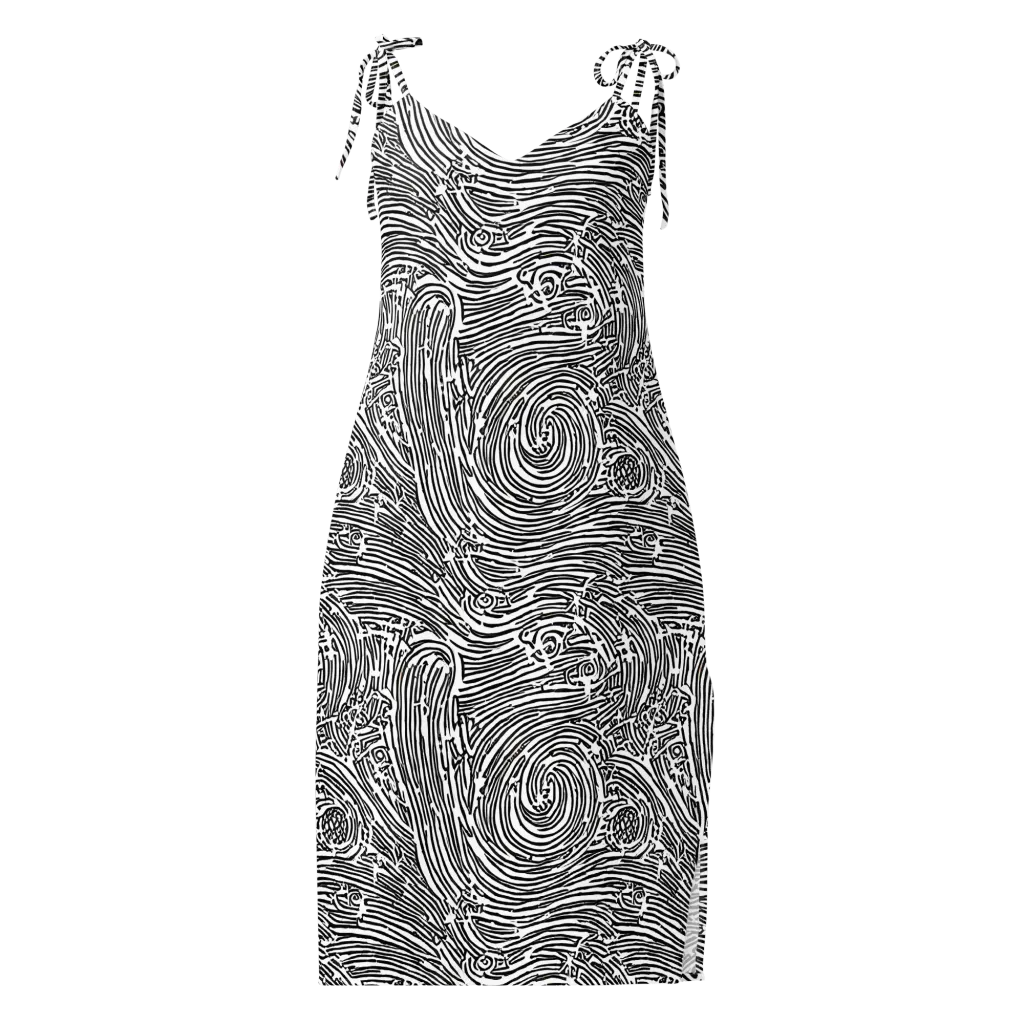 Whirlpool Echoes on Slip Dress — Front