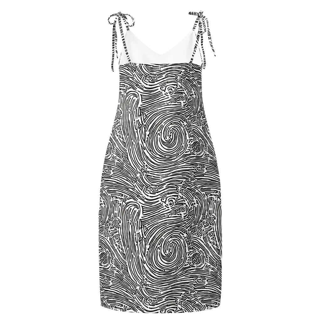 Whirlpool Echoes on Slip Dress — Back