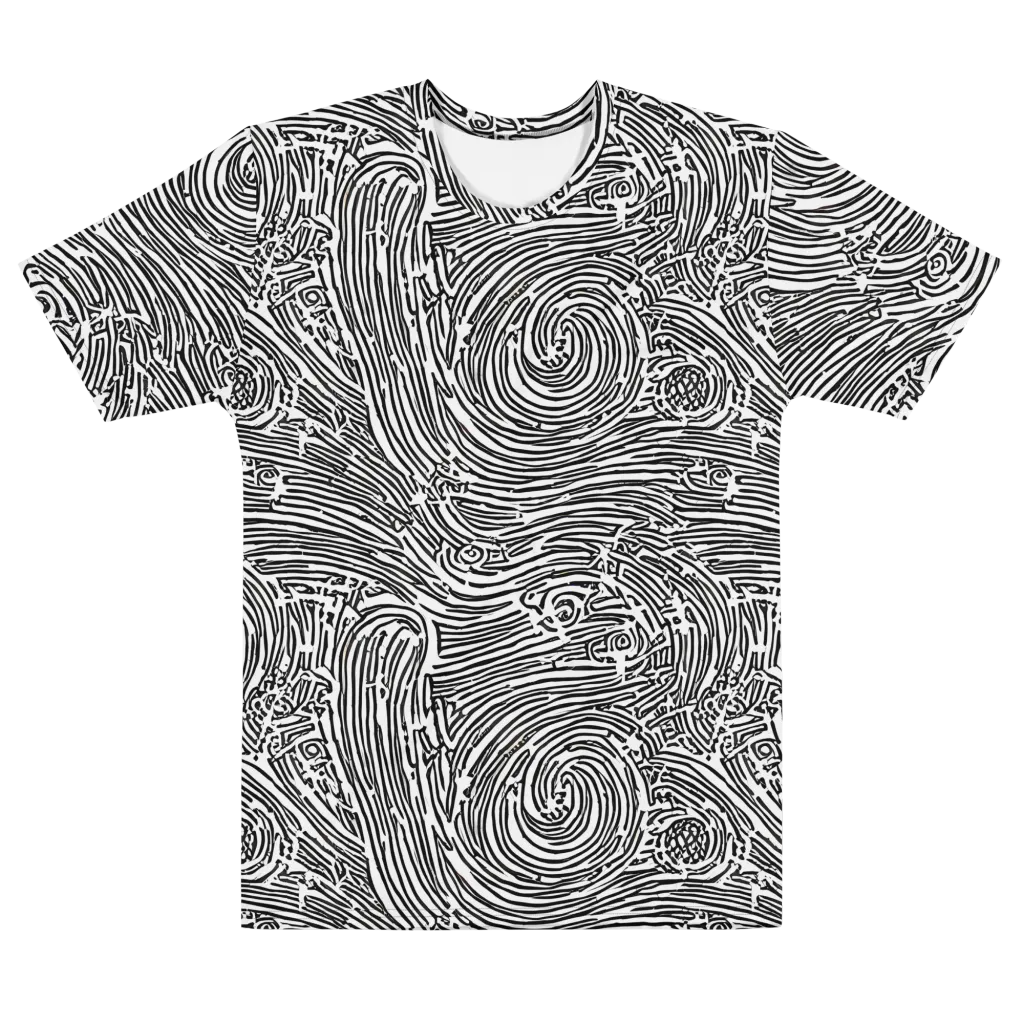 Whirlpool Echoes on Men's Cotton Crew Neck T-Shirt — Front