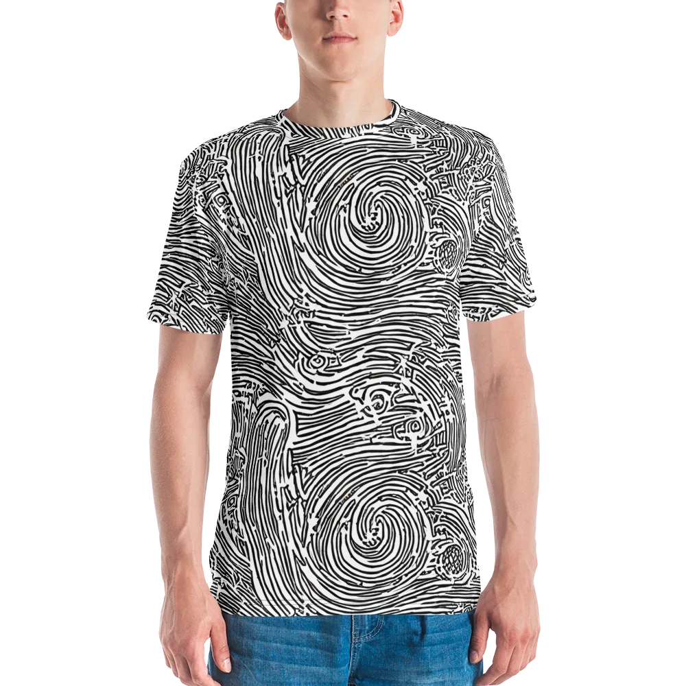 Whirlpool Echoes on Men's Crew Neck T-Shirt — Front