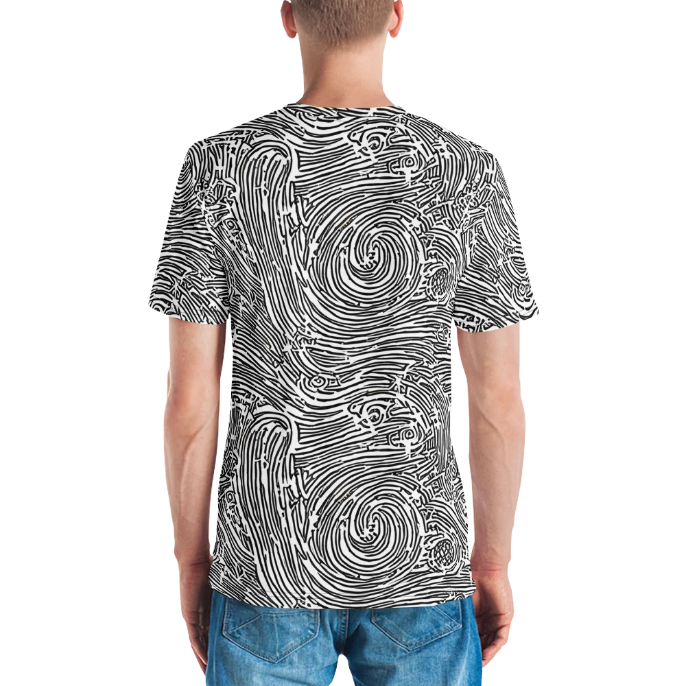 Whirlpool Echoes on Men's Crew Neck T-Shirt — Back