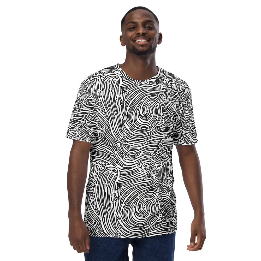 Whirlpool Echoes on Men's Crew Neck T-Shirt — Front