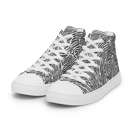 Whirlpool Echoes on a Women's High Top Canvas Shoes