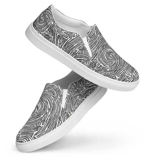 Whirlpool Echoes on a Women's Slip-On Canvas Shoes