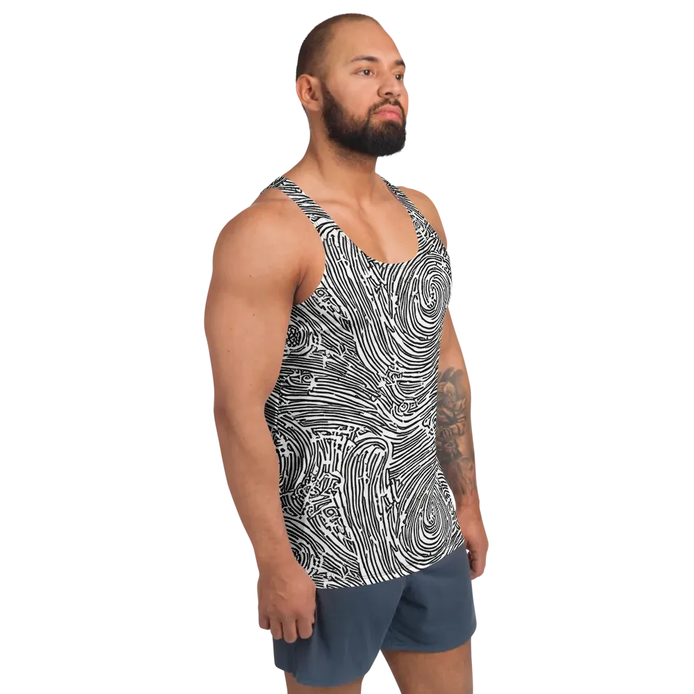 Whirlpool Echoes on Men's Tank Top — Right Front
