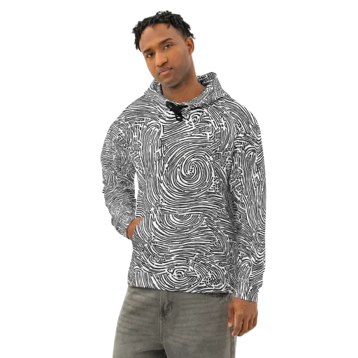 Whirlpool Echoes on a Cotton Hoodie