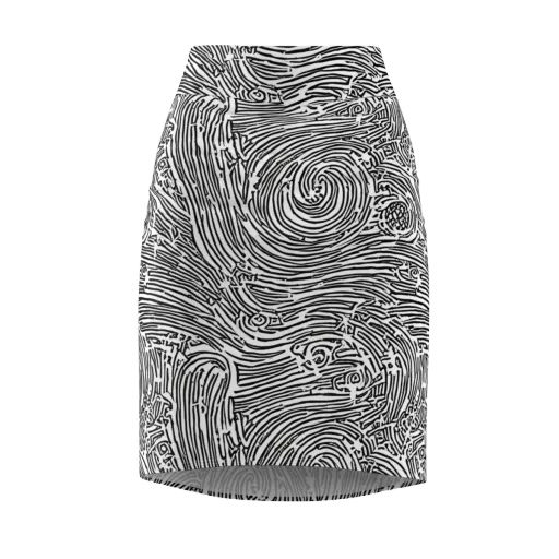 Whirlpool Echoes on a Pencil Skirt