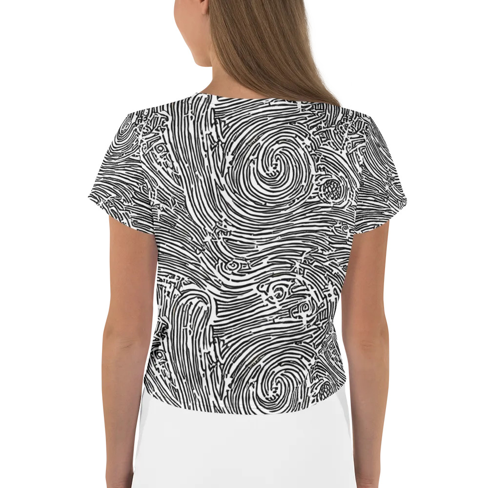 Whirlpool Echoes on Crop Tee — Back