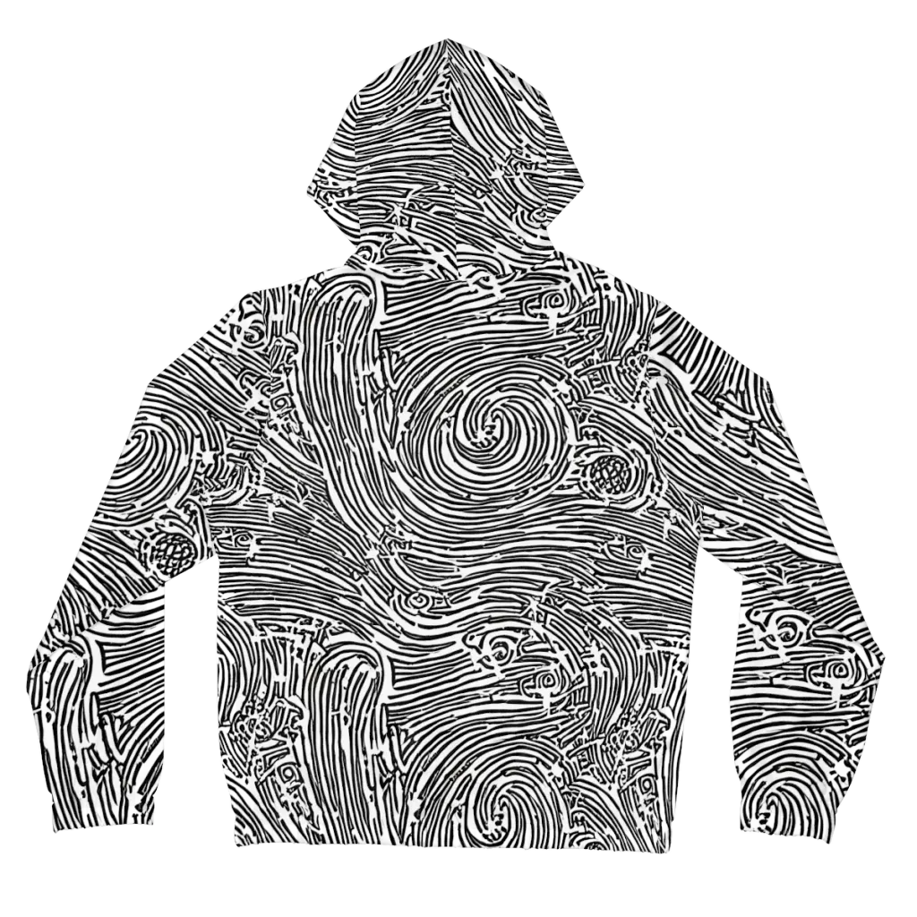 Whirlpool Echoes on Women's Full-Zip Hoodie — Back