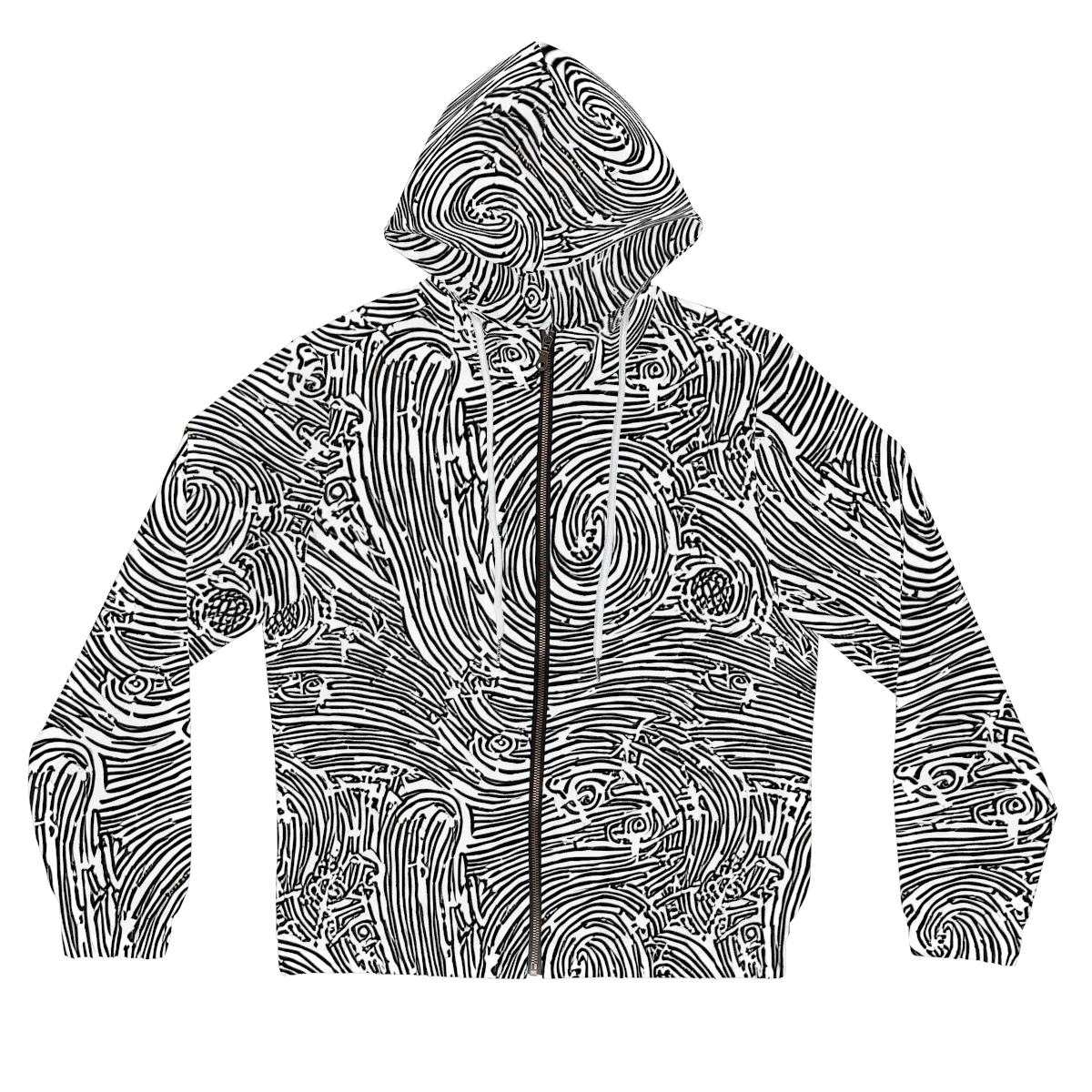 Whirlpool Echoes on Women's Full-Zip Hoodie — Front