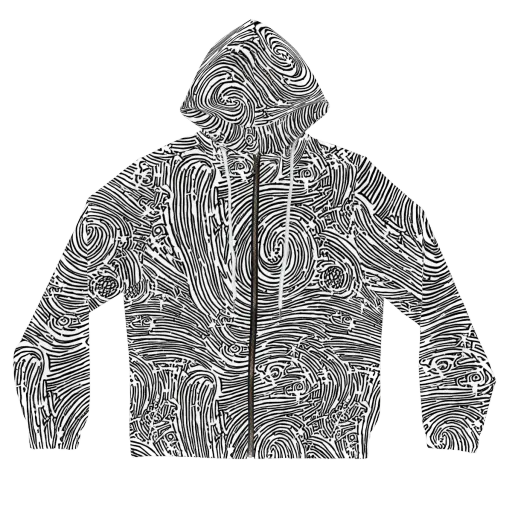 Whirlpool Echoes on a Women's Full-Zip Hoodie