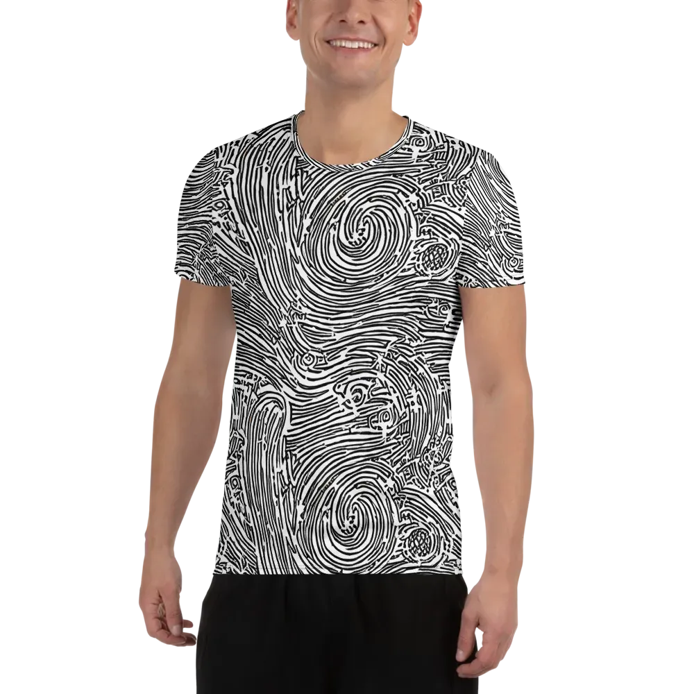Whirlpool Echoes on Men's Athletic T-Shirt — Front