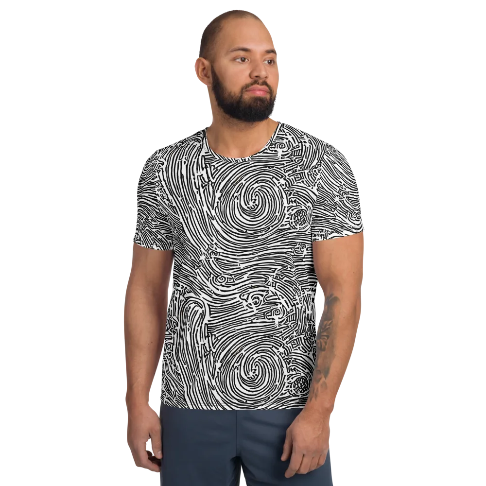 Whirlpool Echoes on Men's Athletic T-Shirt — Front