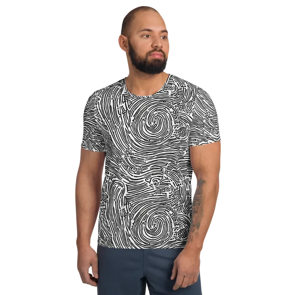 Whirlpool Echoes on Men's Athletic T-Shirt — Front