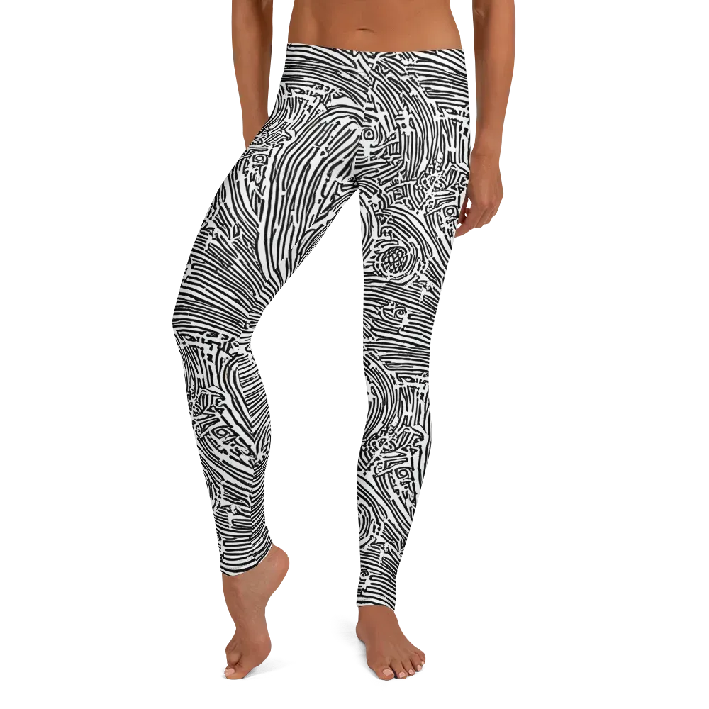 Whirlpool Echoes on Leggings — Front