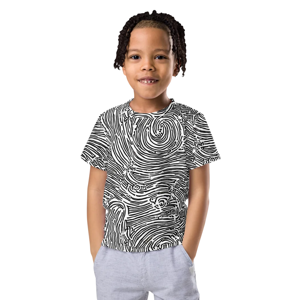 Whirlpool Echoes on Kids Crew Neck T-Shirt — Front